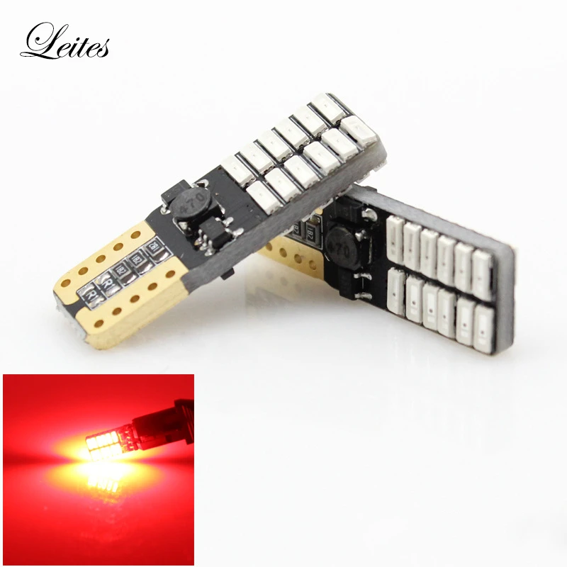 200 шт. Авто w5w T10 саn-шина 24 smd светодиодные лампы для номерного знака позиции парковка багажник Лампы для чтения 194 W5W 9-30 в, не полярности
