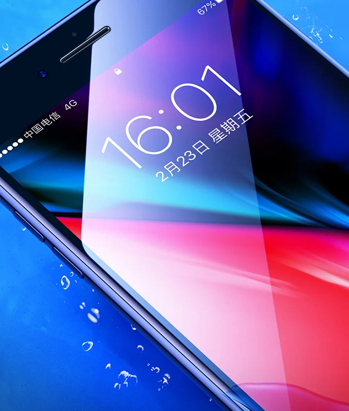 9D полное покрытие закаленное стекло для iPhone 5 5S 6 6s Plus защита экрана Защитное стекло для iPhone 7 8 Plus стеклянная пленка