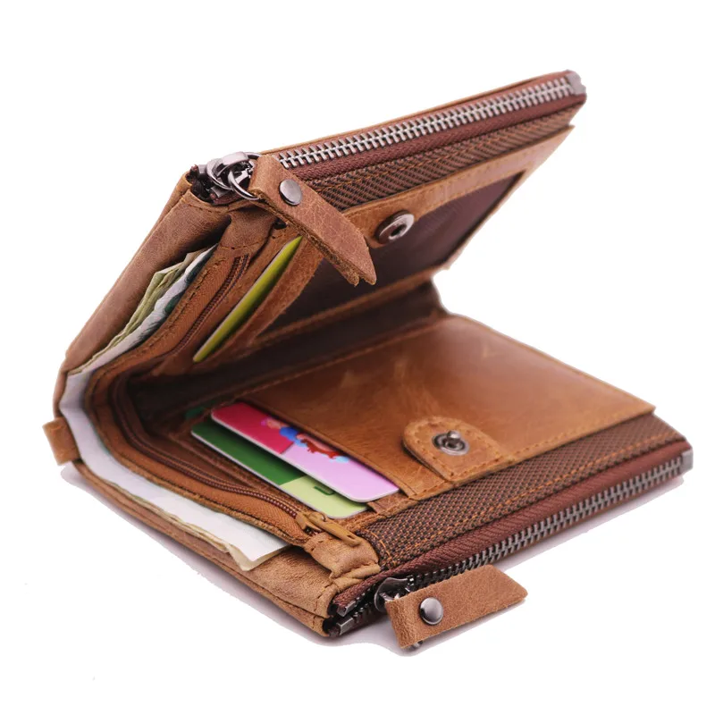 Новые винтажные маленькие женские кошельки Женский кошелек из натуральной кожи