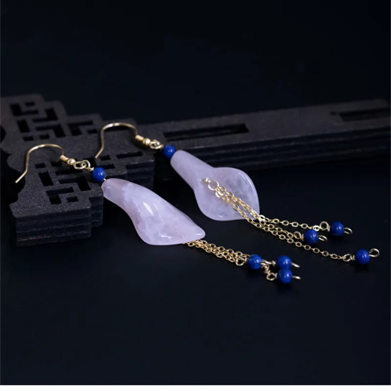 Женские этнические серьги кисточки из 100% настоящего серебра 925 пробы с