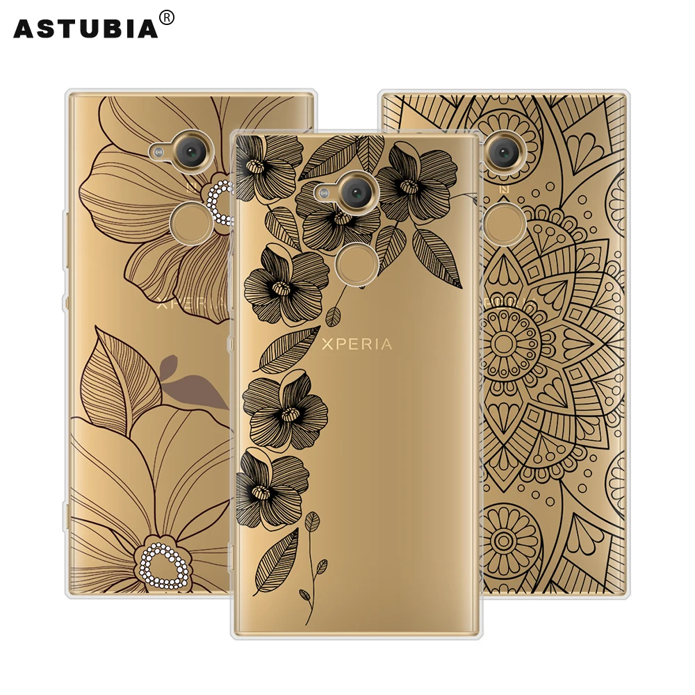 ASTUBIA Case For Sony Xperia XA2 Ultra Silicone Stripe Mandala Flower Cover XA1 XA |