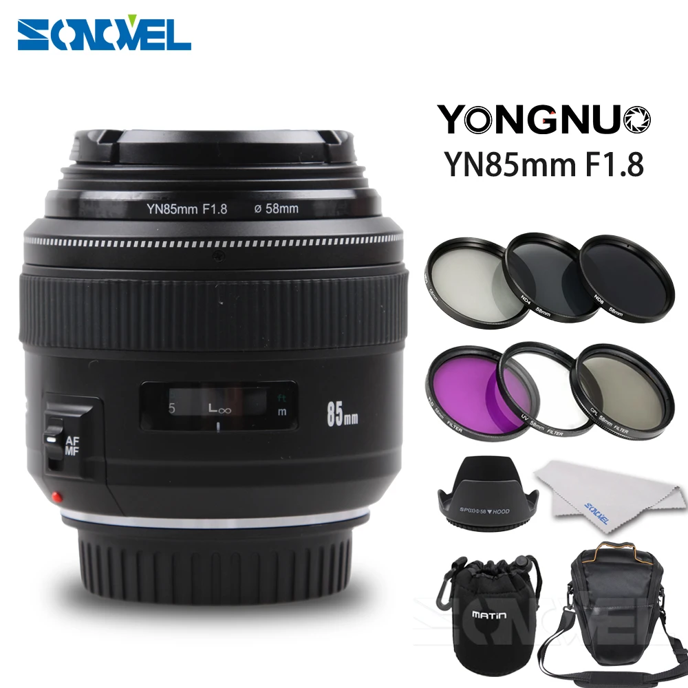 YONGNUO YN85mm f1.8 AF/MF Standard Medium Telephoto Prime Lens Fixed Focal Camera for Canon EF Mount EOS Cameras | Электроника