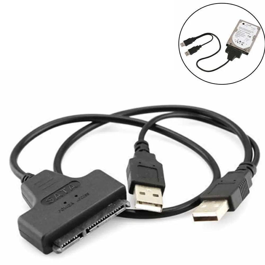 Новый 3 5 дюймовый SATA жесткий диск к USB 2 хост двойной кабель адаптера