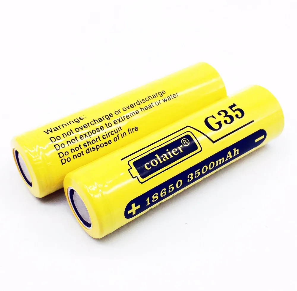 3 шт. литий ионные перезаряжаемые батарейки Colaier 18650 3400 мАч 3500 G35 7 в 20 А литиевая