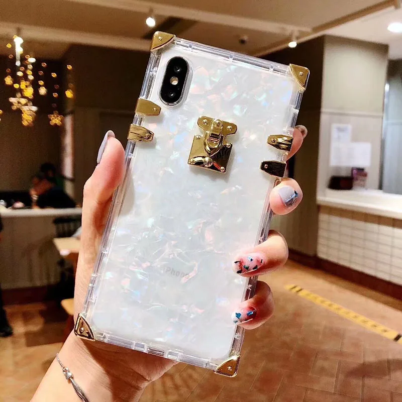 Kerzzil мечта Shell чехол для iPhone X XS XR Max Роскошные площадь ТПУ 7 8 6 S Plus блеск случаях |