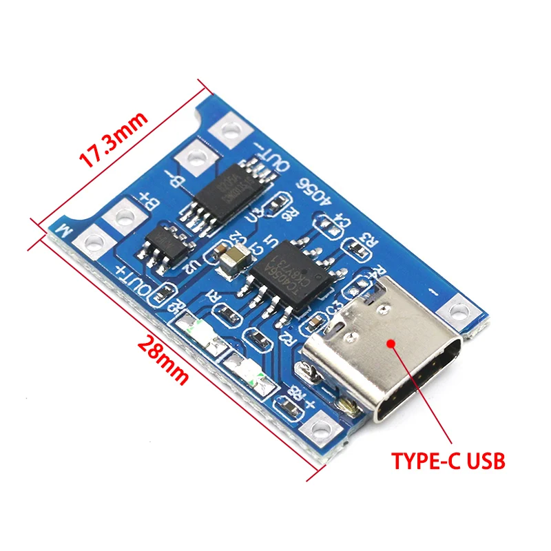 Type c/Micro USB 5V 1A 18650 TP4056 модуль зарядного устройства литиевой батареи зарядная плата