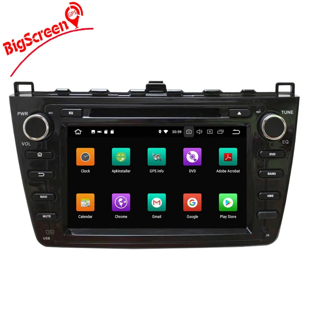 2 Din Android 8 0 7 1 RAM 4 Гб + 32 ядер автомобильное радио GPS Navi для MAZDA 6 2008 2012 HD Satnav