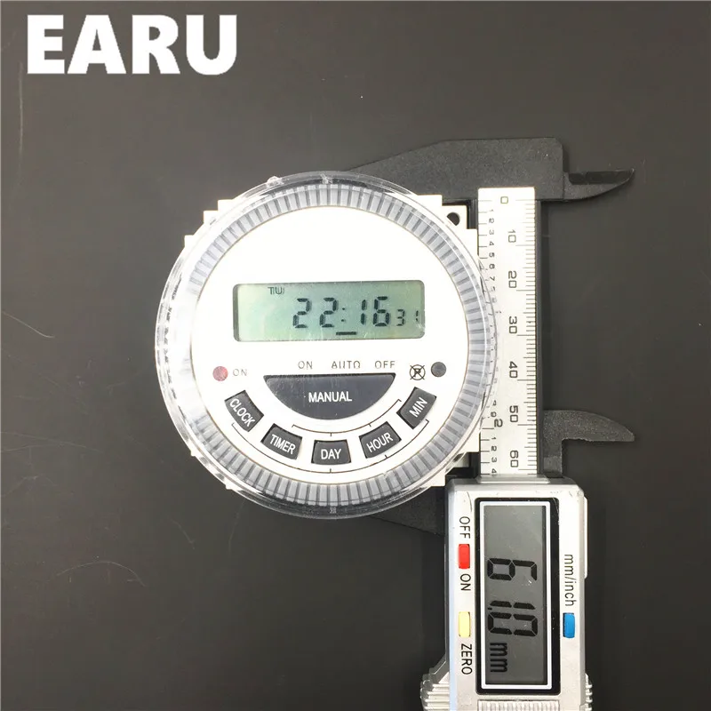 ERU TM619 AC 220V 230V 240V цифровой lcd Таймер питания программируемый реле времени с UL указанным Реле 16А, простая проводка