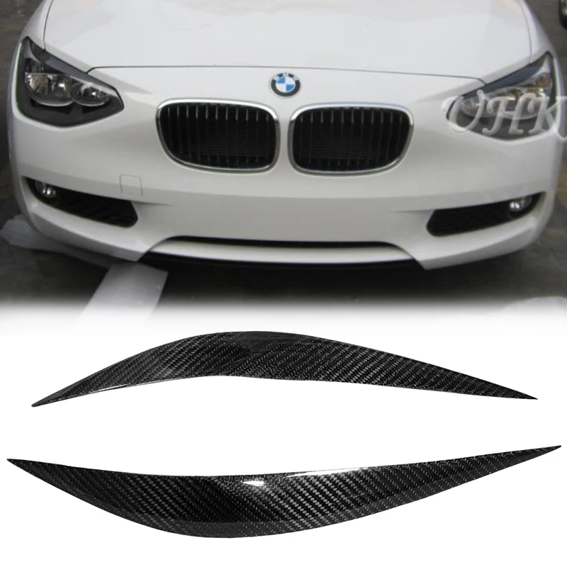 UHK 1 пара углеродное волокно головной свет бровей отделка фара для BMW серия F20 116 118