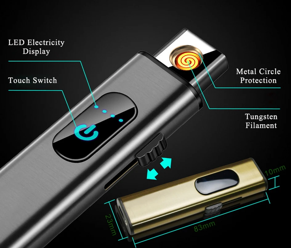Мини usb зарядка сенсорный экран электронная Вольфрамовая сигарета Электронная