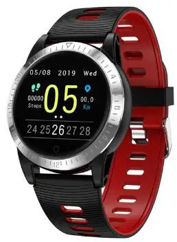 Ak19 IP68 Водонепроницаемые Смарт-часы для мужчин сердечного ритма smartwatch Браслет фитнес-трекер relogio Mp3 смарт-браслет спортивные часы - Цвет: red silicone