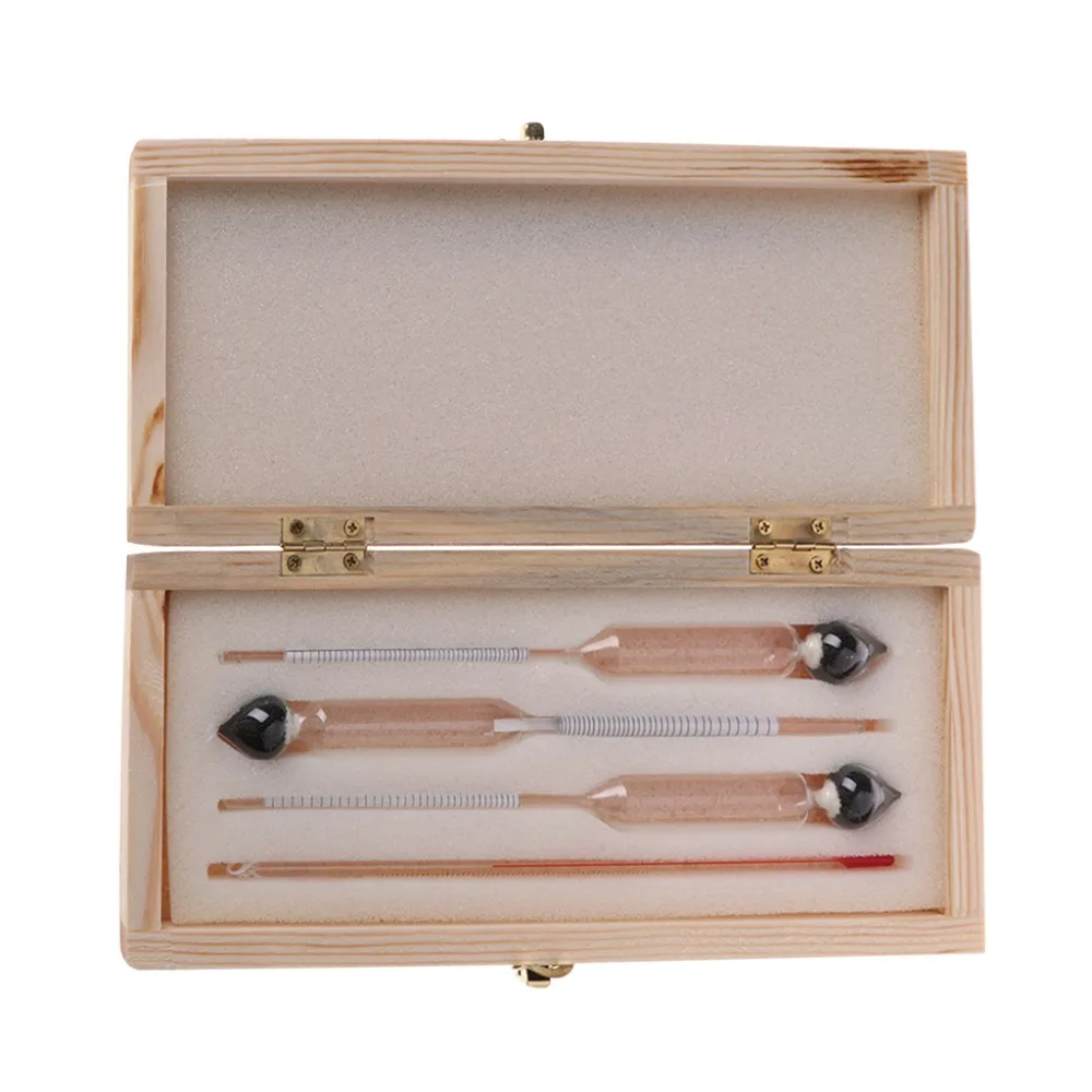 Набор для измерения концентрации спирта гидрометр и термометр 0 100% 3 шт.|Приборы