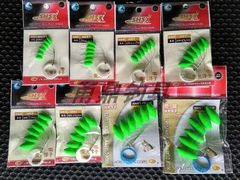 

40/60 Pack Seven-star Oval Float Mini fluorescence Fishing Float Easy Use Floater Fishing Tackle Accessory FU008