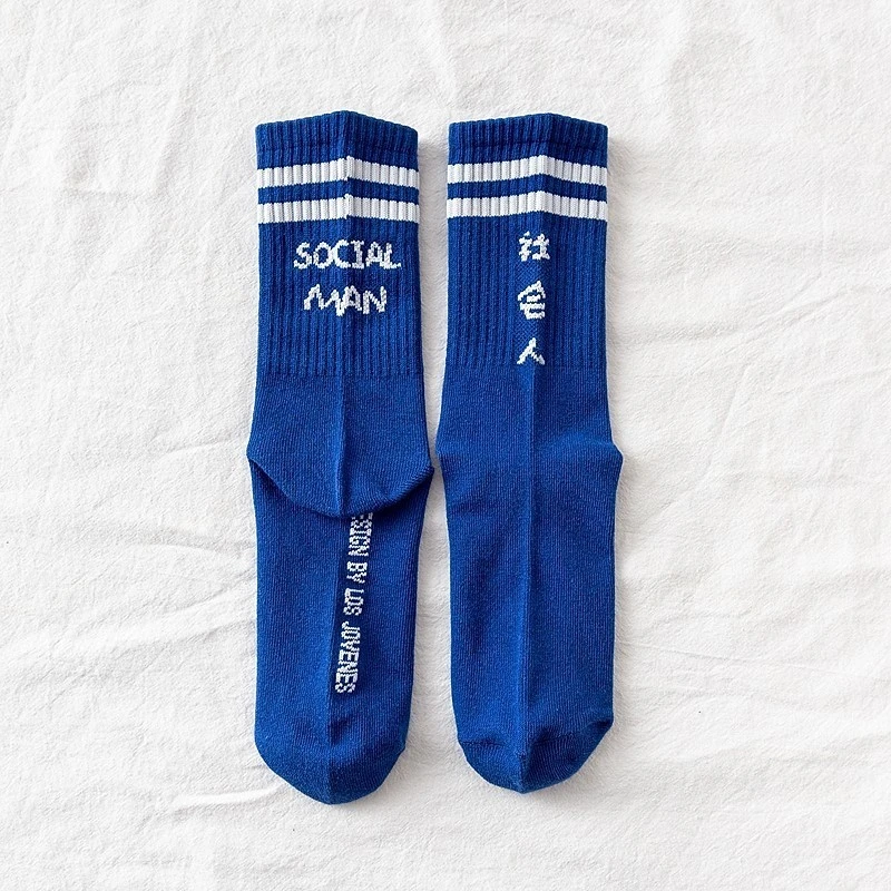 socail man blue peonfly оригинальность дизайна моды, искусства китайский личности носки женские женщин улице кататься однородный цвет комфортно случайные хлопковые носки носки женские короткие женские носки носочки носки-женские - Цвет: socail man blue