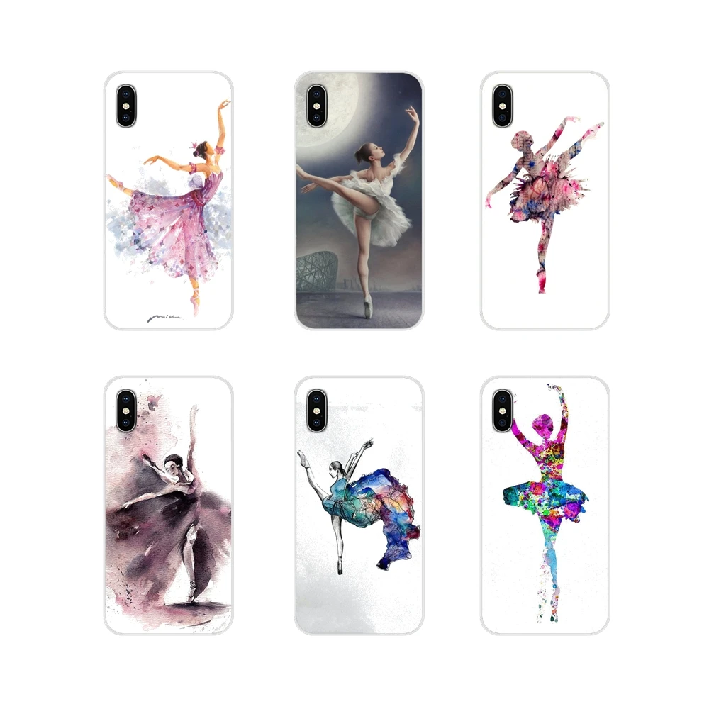 Прозрачные мягкие чехлы для балерины девочек Samsung Galaxy S3 S4 S5 Mini S6 S7 Edge S8 S9 S10 Lite Plus Note