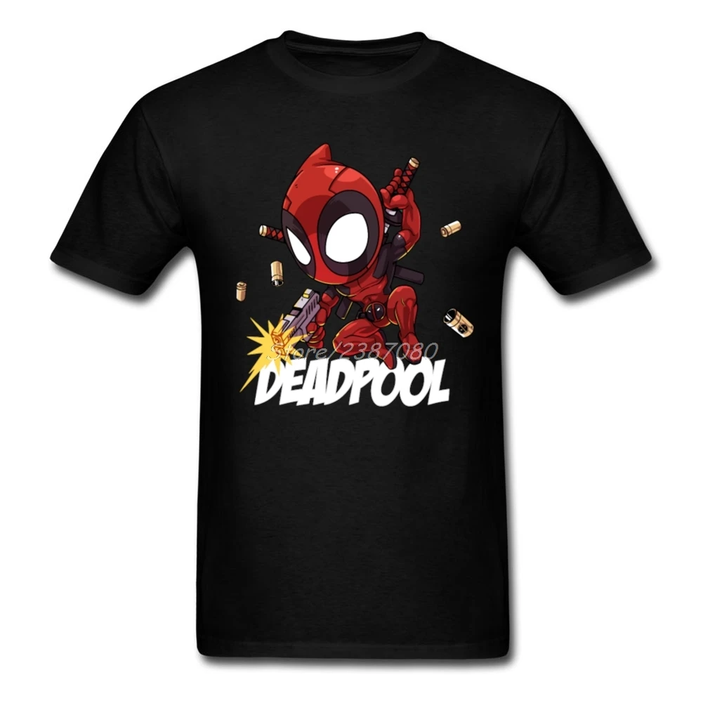 Забавная мужская одежда Pp Deadpool хлопковая Футболка с круглым вырезом и коротким