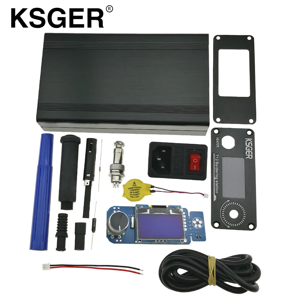 KSGER V2.1S Электрические паяльники T12 STM32 OLED 1,3 Размер контроллер экрана 9501 паяльная Ручка DIY наборы для Hakko T12 наконечник