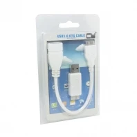 Белый микро USB 3 0 OTG Хост-кабель для флэш-диска и SSD с белым адаптером | Компьютеры