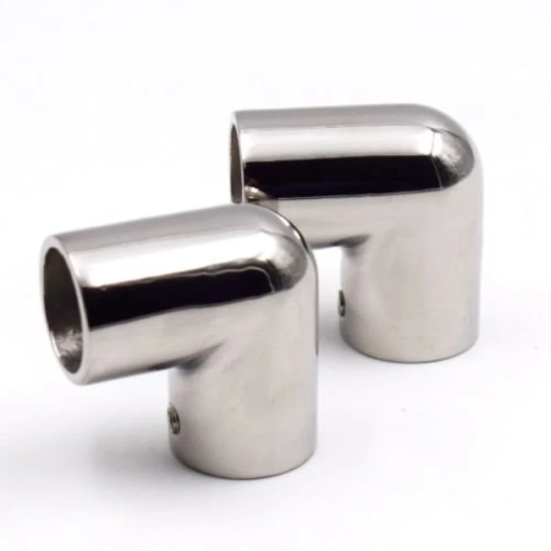 4PCS Boat Marine Hand Rail Fitting 90 Degree 7/8&quot Elbow Stainless Steel Polished | Hardware