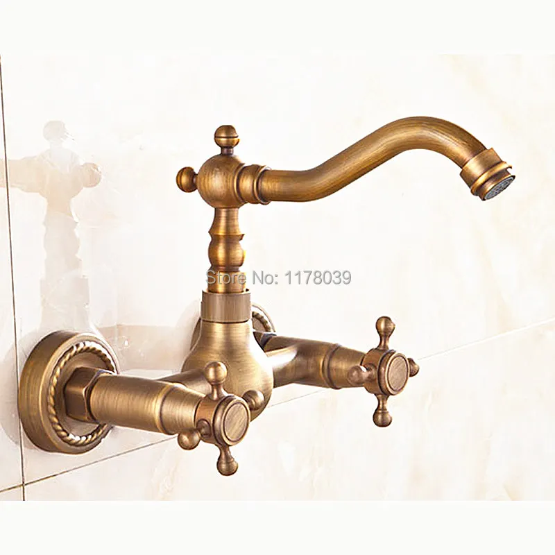 Смеситель для ванной комнаты смеситель из античной латуни двойного дизайна
