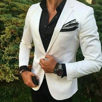 casual ivroy men suits business man blazer male jacket groom wear slim fit tuxedo wedding suits 2piece custom made costume homme