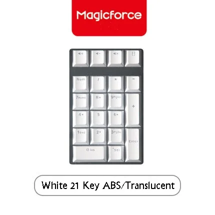 White 21 ABS MAGICFORCE PBT Two-Color Moulding 108 Key Mechanical Keyboard Keycaps For Mechanical Keyboard Cute Mixed Color PBT Keycaps - Цвет: White 21 ABS