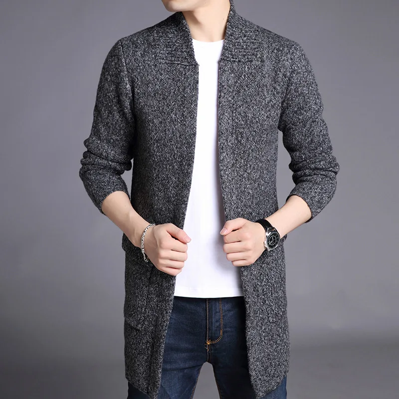 MRMT 2022 Brand New Men's Jackets Sweater Coat Medium Length Pure Color Overcoat for Male Outer Wear Clothing | Мужская одежда