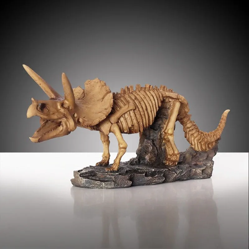 Винтажная Смола череп динозавра скульптура креативный Трицератопс животного