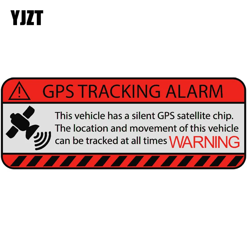 YJZT 13CM*4.9CM Lnterest Car Sticker GPS TRACKING ALARM Reflective Decal Motorcycle Parts C1-7577