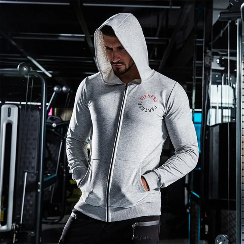 GYMLOCKER Осенняя новая толстовка на молнии мужская Толстовка 2018 одежда спортивные