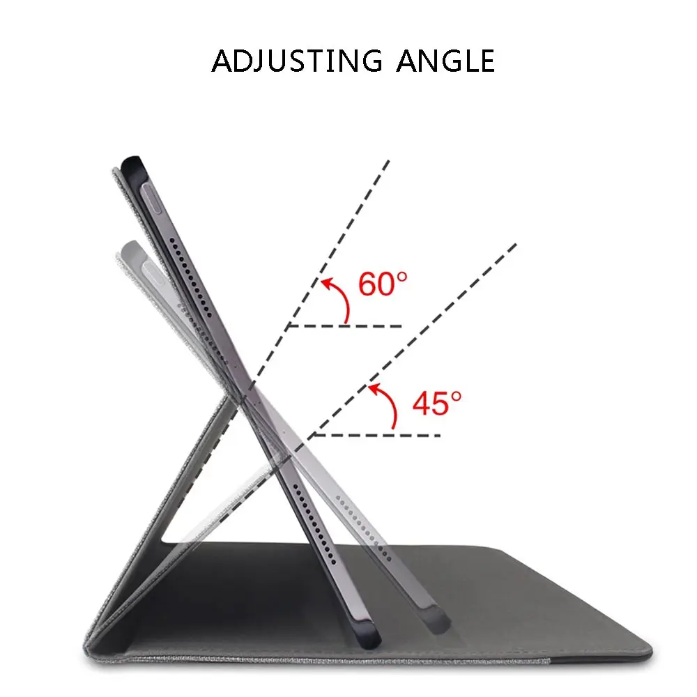 Чехол для iPad Pro 11 2018 холст + кожаный смарт чехол Авто спящий Пробуждение планшет
