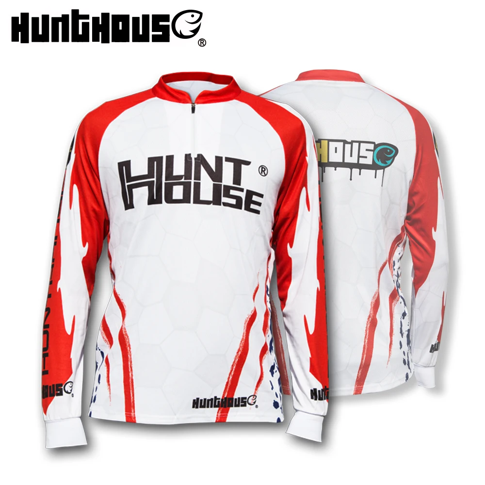 Hunthouse футболка с длинным рукавом для рыбалки одежда соревнований летние дышащие