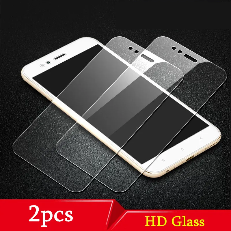 HD glass 2pcs 2 шт закаленное стекло для Xiaomi mi a1 mi 5X Защита экрана 9H анти-Blu-Ray стекло Защитная пленка для Xiao mi a1 стекло 5,5 дюймов - Цвет: HD glass 2pcs