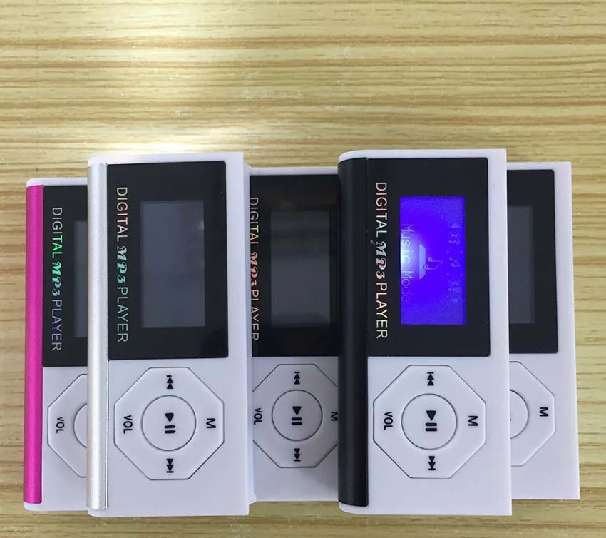 Мини-клип MP3 Media Player ЖК-дисплей Экран MP3 музыкальный плеер Портативный Поддержка 32 ГБ Micro SD TF светодиодный фонарик стерео 3,5 мм MP3 плеер