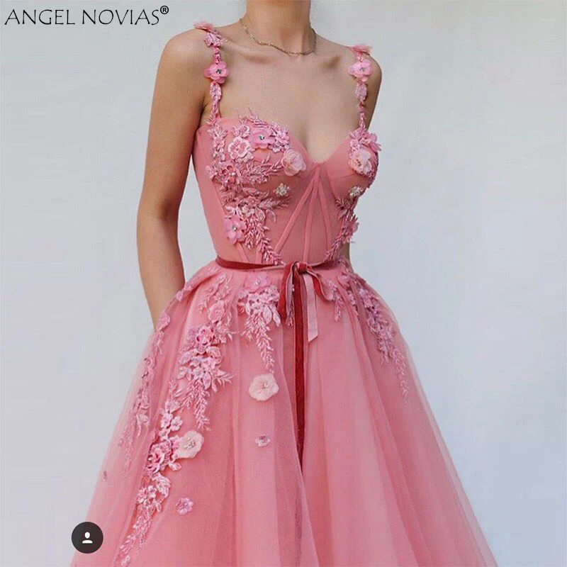 Женское вечернее платье ANGEL NOVIAS розовое длинное в арабском стиле 2020 | Свадьбы и