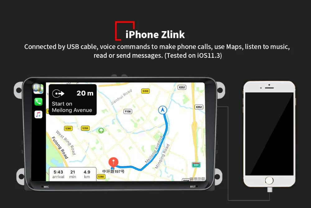Автомагнитола для Volkswagen 2 din " Встроенный DSP для VW Skoda POLO GOLF PASSAT Автомагнитола gps Wifi Bluetooth Carplay gps Navi