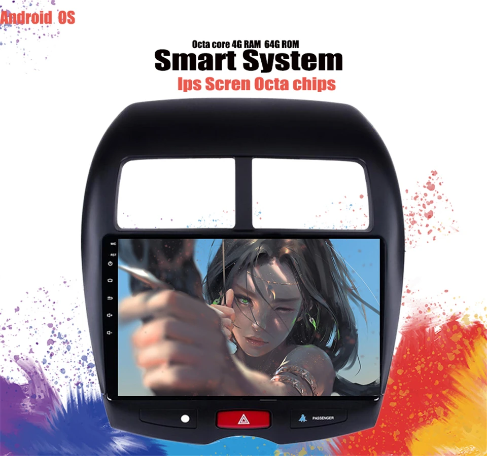 Ips Восьмиядерный Android автомобильный dvd для Mitsubishi ASX 2010- с gps-навигацией Радио Видео автомобильный стерео Мультимедийный Плеер