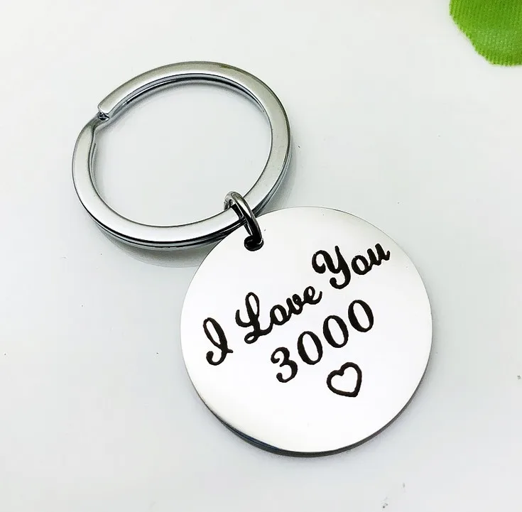 

Брелок 100 шт./лот I love you три тысячи раз брелок из нержавеющей стали любимый брелок