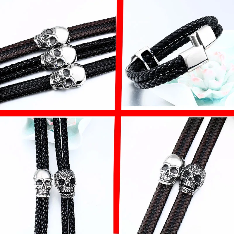 Мужской браслет с черепами BEIER из нержавеющей стали в стиле панк подарок для
