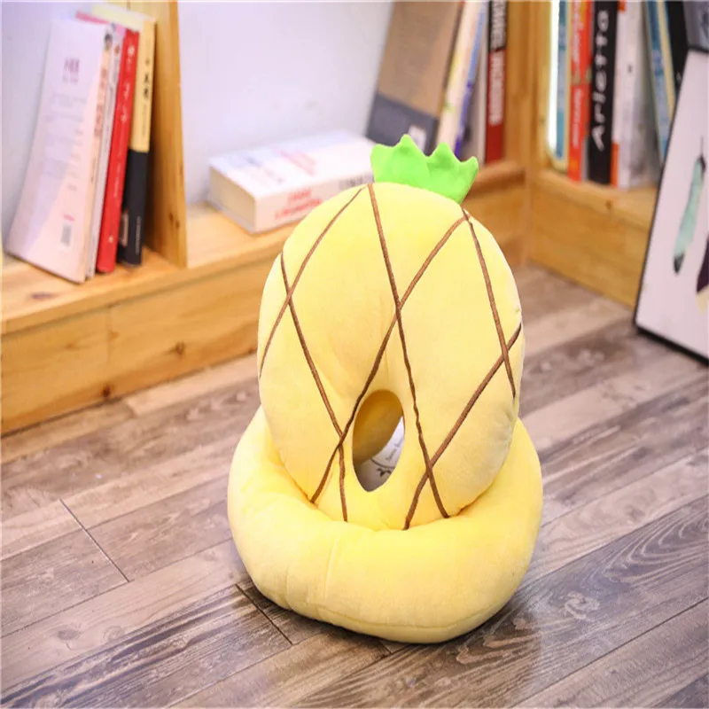 pineapple Модная Подушка с фруктами, милая Подушка с фруктами из мультфильмов, плюшевые игрушки для офиса, мягкая подушка для сна, арбуз, киви, клубника, кактус - Цвет: pineapple