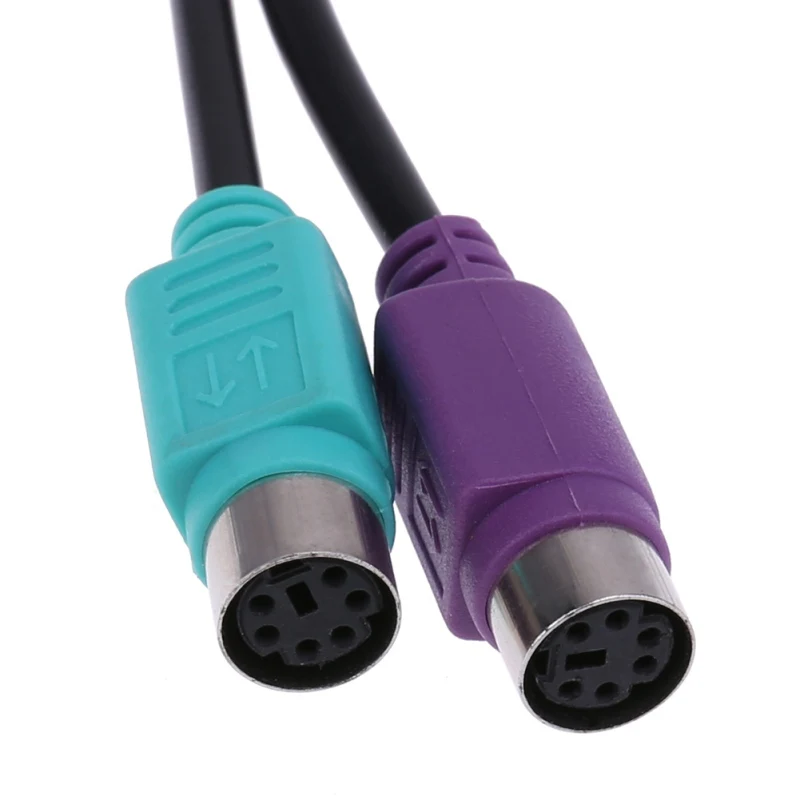 Переходник USB в PS/2 PS2 Папа мама адаптер шнура конвертера для клавиатуры и