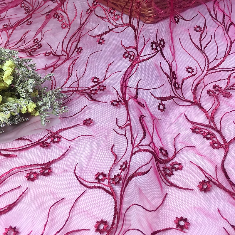 2Yards/lot Lastest Design 2018 Mesh Embroidery Lace Fabric High Quality Nigerian French African For Party Dress | Дом и сад