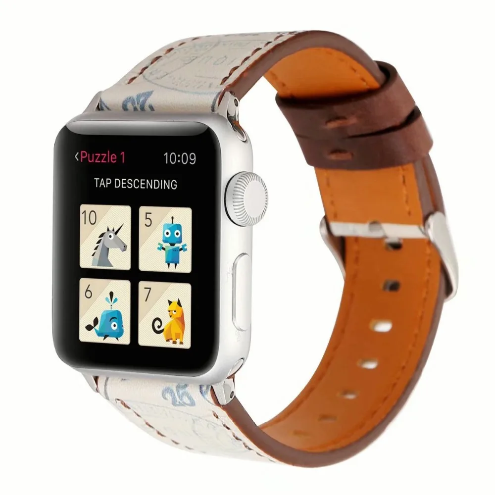 Ремешок кожаный спортивный для Apple watch band 44 мм браслет apple 40 iwatch 4 42 series 3/2/1 38 |