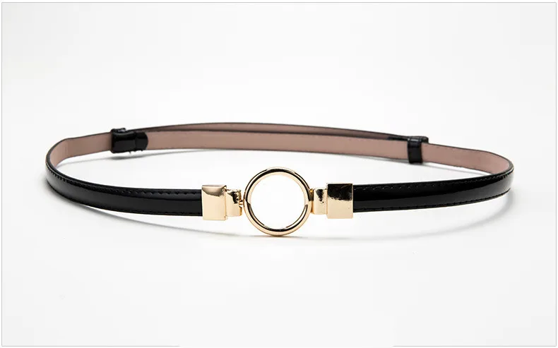 Ремень из искусственной кожи Женский тонкий регулируемый пояс с пряжкой сплава