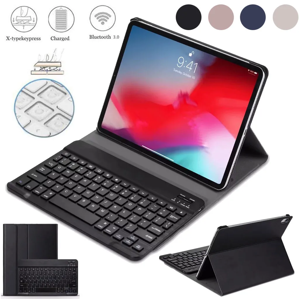 Тонкий кожаный чехол для iPad Pro 11 '&#x272018 с Bluetooth клавиатурой 30 | Компьютеры и офис