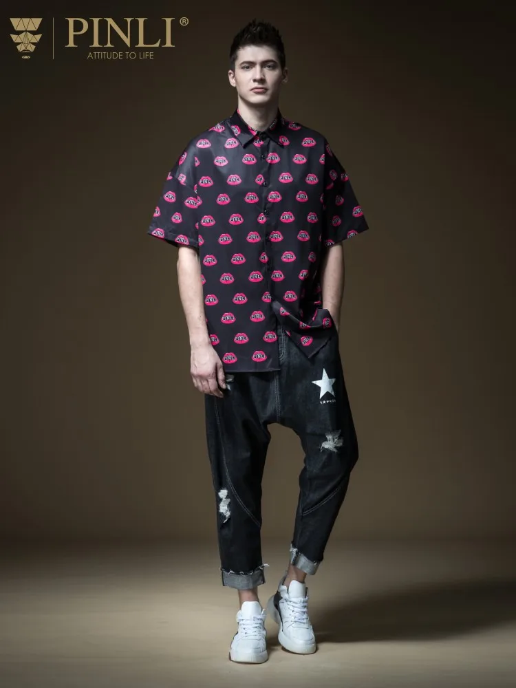 2018 Camisa Social Camisas Masculina Pinli новинка весны Лидер продаж мужская рубашка с коротким