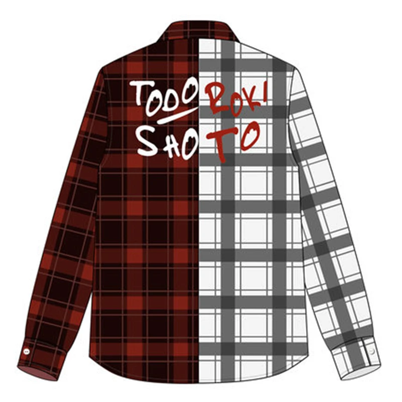 Мужская клетчатая рубашка Boku no Hero Academy костюмы для косплея Midoriya izku Bakugou Katsuki Todoroki
