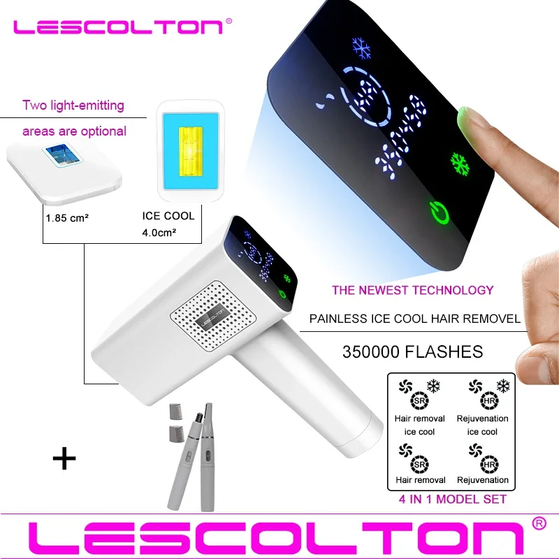 Lescolton T012C 4в1 ICECOOL IPL лазерное устройство для удаления волос перманентное Удаление волос IPL лазерный эпилятор машина для удаления подмышек