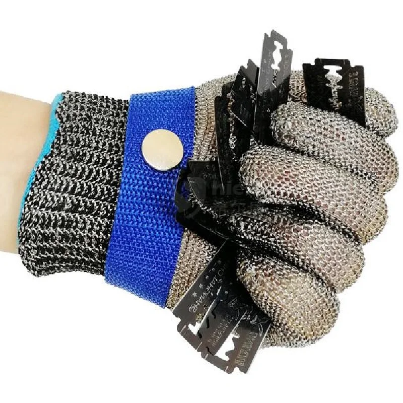 

Knife Cut Resistant Gloves Safety Level 5 Cut Proof Stab Resistant Protect Glove 100% Stainless Steel Metal Mesh Butcher Working
