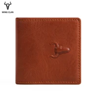 mingclan genuine leather guarantee retro design men women coin purses credit card holder vintage pocket mini small coin wallets
